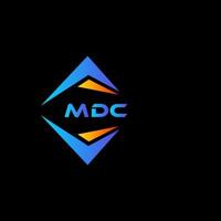 diseño de logotipo de tecnología abstracta mdc sobre fondo negro. concepto de logotipo de letra de iniciales creativas de mdc. vector