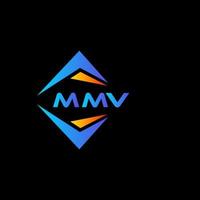 MMV abstract technology logo design on Black background. MMV creative initials letter logo concept. vector