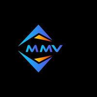 diseño de logotipo de tecnología abstracta mmv sobre fondo negro. concepto de logotipo de letra de iniciales creativas mmv. vector