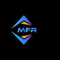 mfr diseño de logotipo de tecnología abstracta sobre fondo negro. concepto de logotipo de letra de iniciales creativas mfr. vector