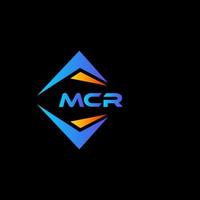 MCR abstract technology logo design on Black background. MCR creative initials letter logo concept. vector