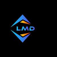Diseño de logotipo de tecnología abstracta lmd sobre fondo negro. Concepto de logotipo de letra de iniciales creativas lmd. vector