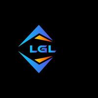 diseño de logotipo de tecnología abstracta lgl sobre fondo negro. concepto de logotipo de letra de iniciales creativas lgl. vector