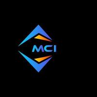 Diseño de logotipo de tecnología abstracta mci sobre fondo negro. concepto de logotipo de letra de iniciales creativas mci. vector