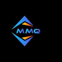 Diseño de logotipo de tecnología abstracta mmq sobre fondo negro. concepto de logotipo de letra de iniciales creativas mmq. vector