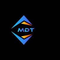 MDT abstract technology logo design on Black background. MDT creative initials letter logo concept. vector