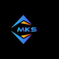 mks diseño de logotipo de tecnología abstracta sobre fondo negro. mks iniciales creativas letra logo concepto.v vector