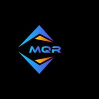 Diseño de logotipo de tecnología abstracta mqr sobre fondo negro. concepto de logotipo de letra de iniciales creativas mqr. vector