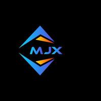Diseño de logotipo de tecnología abstracta mjx sobre fondo negro. concepto de logotipo de letra de iniciales creativas mjx. vector