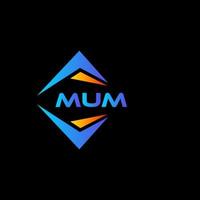 MUM abstract technology logo design on Black background. MUM creative initials letter logo concept. vector