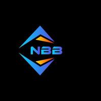 Diseño de logotipo de tecnología abstracta nbb sobre fondo negro. Concepto de logotipo de letra de iniciales creativas nbb. vector