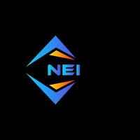 nei diseño de logotipo de tecnología abstracta sobre fondo negro. concepto de logotipo de letra de iniciales creativas nei. vector