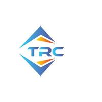 diseño de logotipo de tecnología abstracta trc sobre fondo blanco. concepto de logotipo de letra de iniciales creativas trc. vector