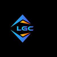 diseño de logotipo de tecnología abstracta lgc sobre fondo negro. concepto de logotipo de letra de iniciales creativas de lgc. vector