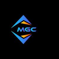 diseño de logotipo de tecnología abstracta mgc sobre fondo negro. concepto de logotipo de letra inicial creativa mgc. vector