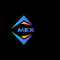 diseño de logotipo de tecnología abstracta mex sobre fondo negro. concepto de logotipo de letra de iniciales creativas mex. vector