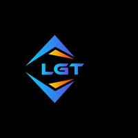 diseño de logotipo de tecnología abstracta lgt sobre fondo negro. concepto de logotipo de letra de iniciales creativas lgt. vector