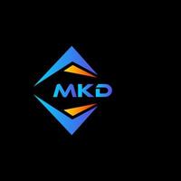 MKD abstract technology logo design on Black background. MKD creative initials letter logo concept. vector