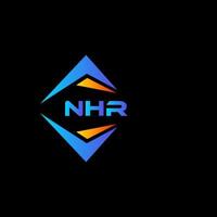 NHR abstract technology logo design on Black background. NHR creative initials letter logo concept. vector