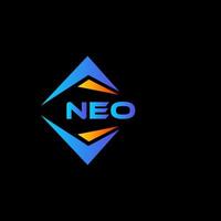 NEO abstract technology logo design on Black background. NEO creative initials letter logo concept. vector