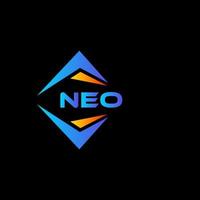 diseño de logotipo de tecnología neo abstracta sobre fondo negro. concepto de logotipo de letra de iniciales neo creativas. vector