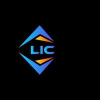 diseño de logotipo de tecnología abstracta lic sobre fondo negro. concepto de logotipo de letra de iniciales creativas lic. vector