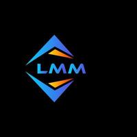 Diseño de logotipo de tecnología abstracta de lmm sobre fondo negro. Concepto de logotipo de letra de iniciales creativas de lmm. vector