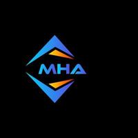 MHA abstract technology logo design on Black background. MHA creative initials letter logo concept. vector