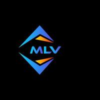 Diseño de logotipo de tecnología abstracta mlv sobre fondo negro. concepto de logotipo de letra de iniciales creativas de mlv. vector