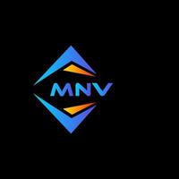 diseño de logotipo de tecnología abstracta mnv sobre fondo negro. concepto de logotipo de letra de iniciales creativas mnv. vector