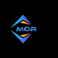 MOR abstract technology logo design on Black background. MOR creative initials letter logo concept. vector