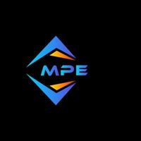 MPE abstract technology logo design on Black background. MPE creative initials letter logo concept. vector
