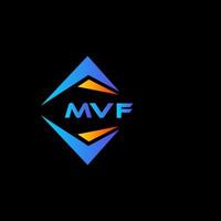 Diseño de logotipo de tecnología abstracta mvf sobre fondo negro. concepto de logotipo de letra de iniciales creativas mvf. vector