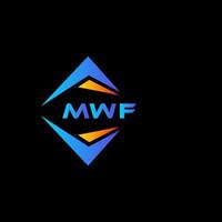 Diseño de logotipo de tecnología abstracta mwf sobre fondo negro. concepto de logotipo de letra de iniciales creativas mwf. vector