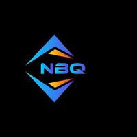 nbq diseño de logotipo de tecnología abstracta sobre fondo negro. Concepto de logotipo de letra de iniciales creativas nbq. vector