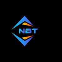 Diseño de logotipo de tecnología abstracta nbt sobre fondo negro. Concepto de logotipo de letra de iniciales creativas nbt. vector