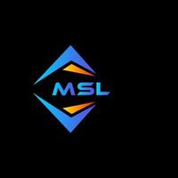 diseño de logotipo de tecnología abstracta msl sobre fondo negro. concepto de logotipo de letra de iniciales creativas de msl. vector