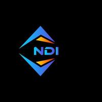 NDI abstract technology logo design on Black background. NDI creative initials letter logo concept. vector