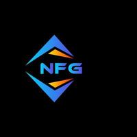 diseño de logotipo de tecnología abstracta nfg sobre fondo negro. Concepto de logotipo de letra de iniciales creativas nfg. vector