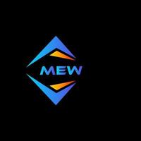 MEW abstract technology logo design on Black background. MEW creative initials letter logo concept. vector