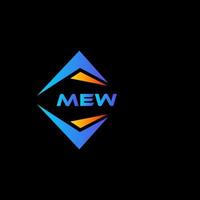 mew diseño de logotipo de tecnología abstracta sobre fondo negro. concepto de logotipo de letra de iniciales creativas mew. vector