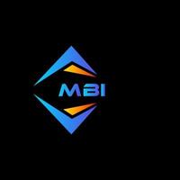 MBI abstract technology logo design on Black background. MBI creative initials letter logo concept. vector