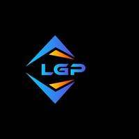 diseño de logotipo de tecnología abstracta lgp sobre fondo negro. Concepto de logotipo de letra de iniciales creativas de lgp. vector