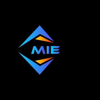mie diseño de logotipo de tecnología abstracta sobre fondo negro. mie creative iniciales carta logo concepto. vector