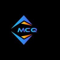 Diseño de logotipo de tecnología abstracta mcq sobre fondo negro. concepto de logotipo de letra de iniciales creativas mcq. vector