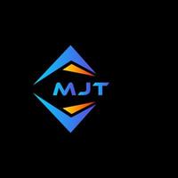 mjt diseño de logotipo de tecnología abstracta sobre fondo negro. mjt creative initials letter logo concept.mjt diseño de logotipo de tecnología abstracta sobre fondo negro. concepto de logotipo de letra de iniciales creativas mjt. vector