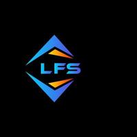 Diseño de logotipo de tecnología abstracta lfs sobre fondo negro. Concepto de logotipo de letra de iniciales creativas de lfs. vector