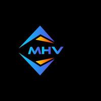 MHV abstract technology logo design on Black background. MHV creative initials letter logo concept.MHV abstract technology logo design on Black background. MHV creative initials letter logo concept. vector