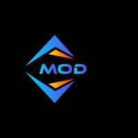 diseño de logotipo de tecnología abstracta mod sobre fondo negro. concepto de logotipo de letra de iniciales creativas mod. vector