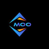 moo diseño de logotipo de tecnología abstracta sobre fondo negro. concepto de logotipo de letra inicial creativa moo. vector